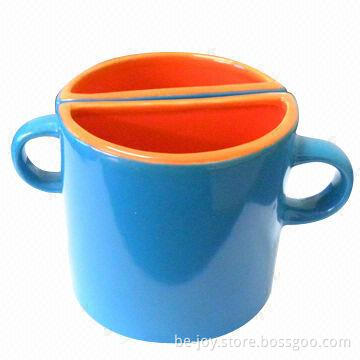 Stoneware half mug, OEM orders are welcome